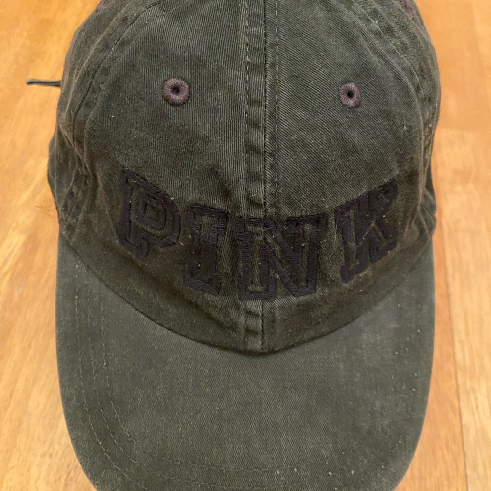 Pink charcoal grey & black baseball cap very cute